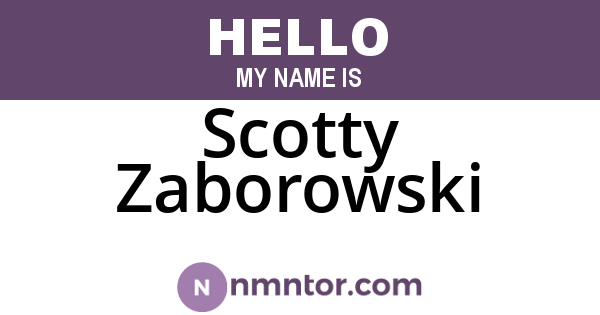 Scotty Zaborowski