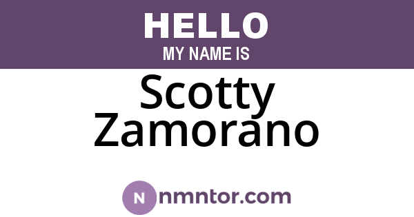 Scotty Zamorano