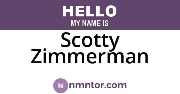 Scotty Zimmerman