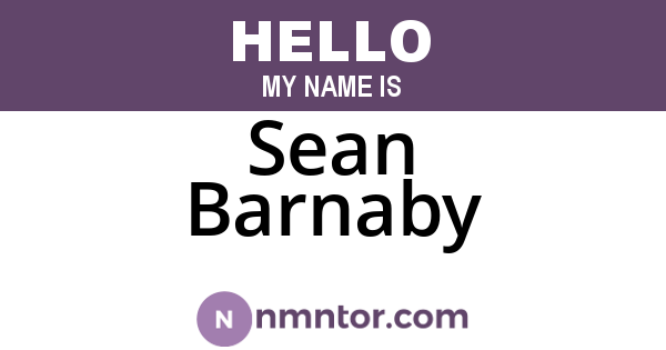Sean Barnaby