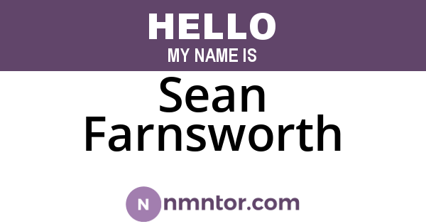 Sean Farnsworth