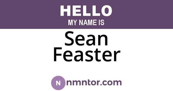 Sean Feaster