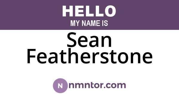 Sean Featherstone