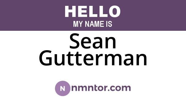 Sean Gutterman