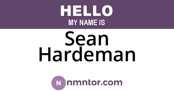 Sean Hardeman