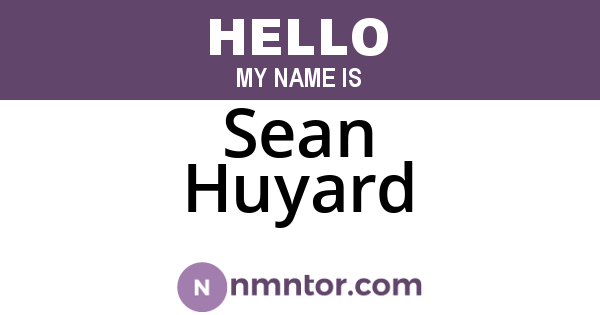 Sean Huyard