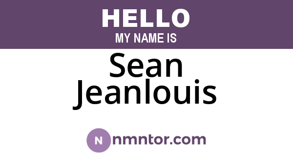 Sean Jeanlouis