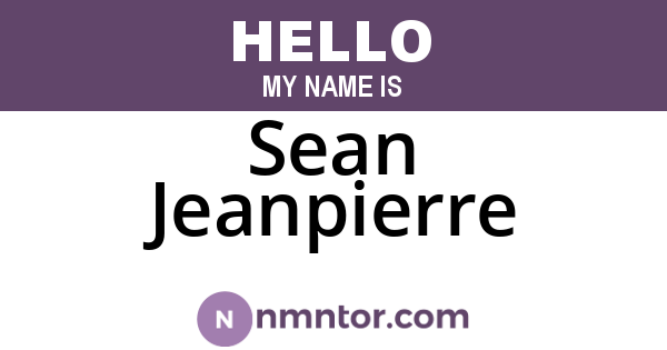 Sean Jeanpierre