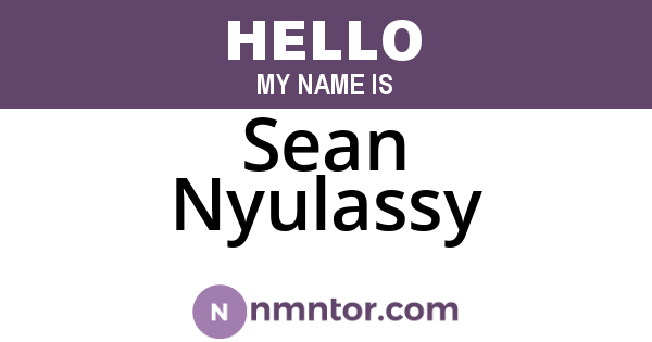 Sean Nyulassy
