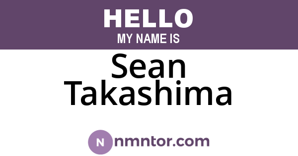Sean Takashima