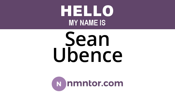 Sean Ubence