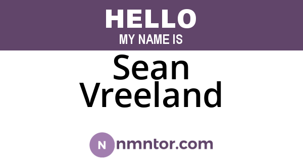 Sean Vreeland
