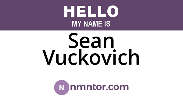 Sean Vuckovich