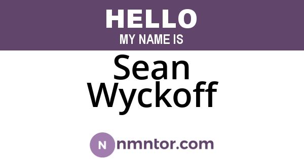 Sean Wyckoff
