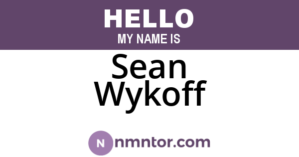 Sean Wykoff