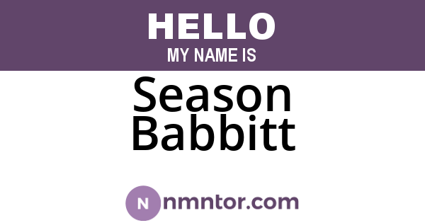 Season Babbitt