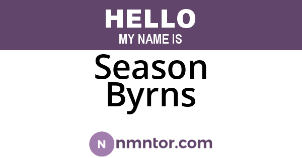 Season Byrns