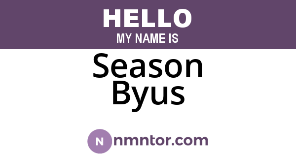 Season Byus