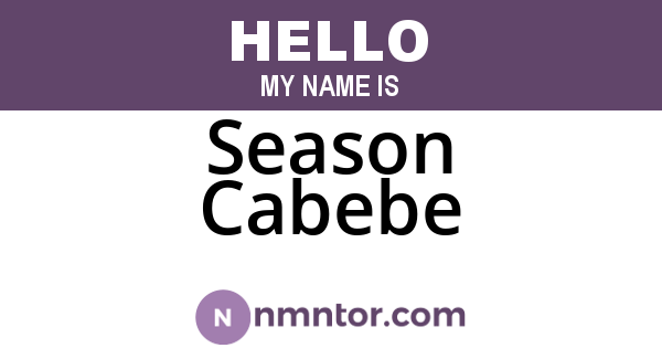 Season Cabebe