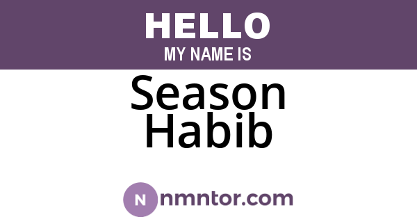 Season Habib