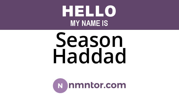 Season Haddad