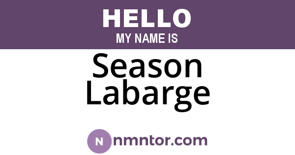 Season Labarge