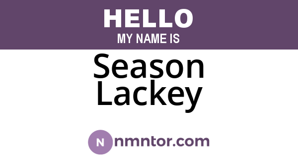 Season Lackey