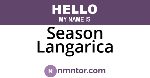 Season Langarica