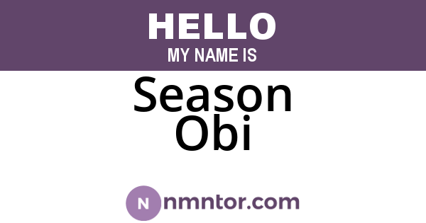 Season Obi