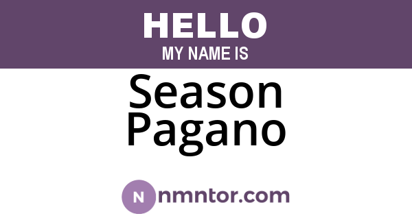 Season Pagano