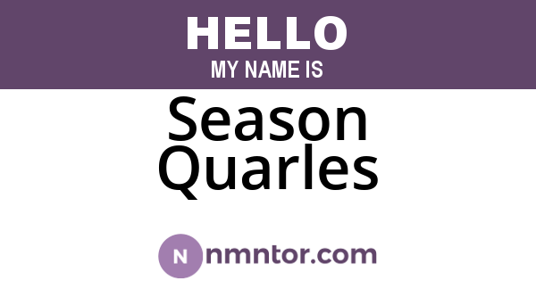 Season Quarles