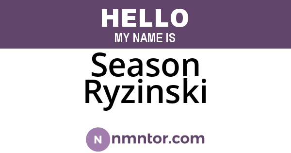 Season Ryzinski