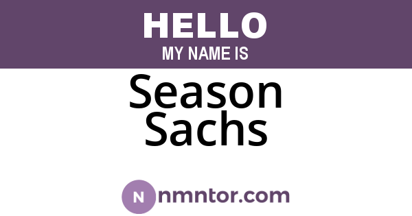 Season Sachs