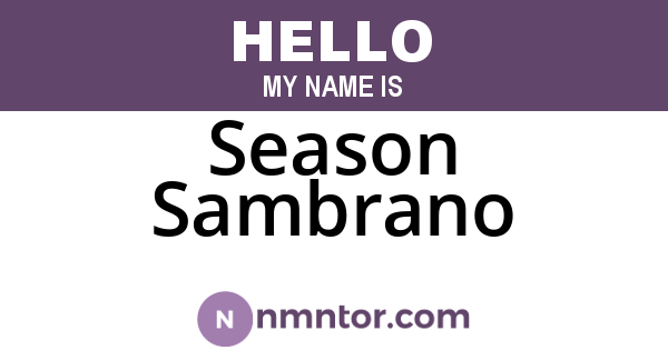 Season Sambrano