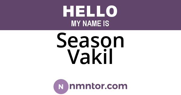 Season Vakil