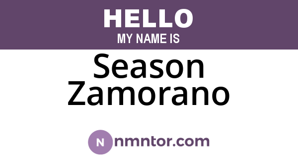 Season Zamorano