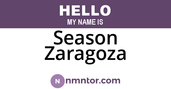 Season Zaragoza