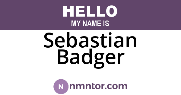Sebastian Badger