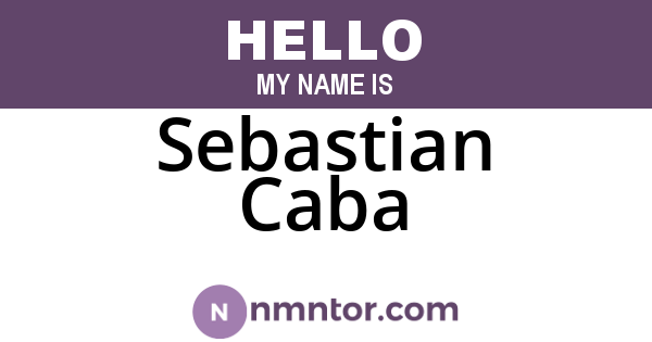 Sebastian Caba