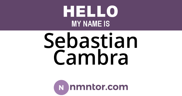 Sebastian Cambra