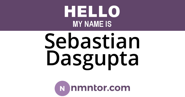 Sebastian Dasgupta