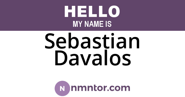 Sebastian Davalos