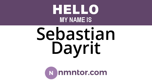 Sebastian Dayrit