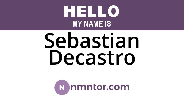 Sebastian Decastro