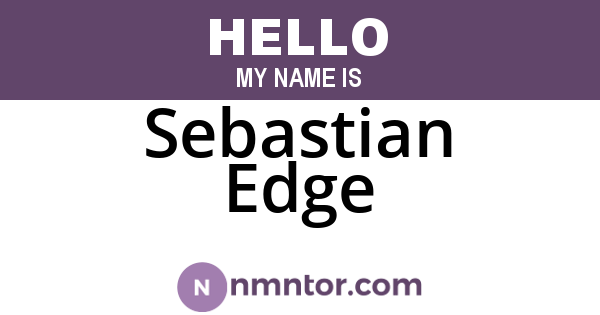 Sebastian Edge