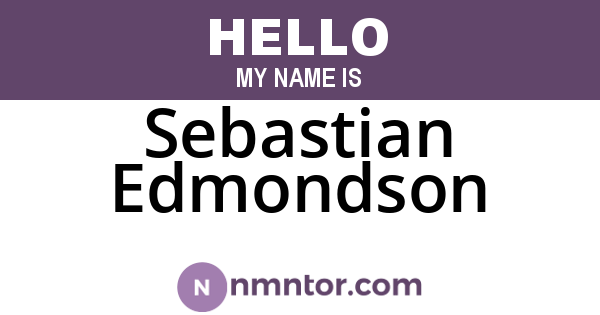 Sebastian Edmondson