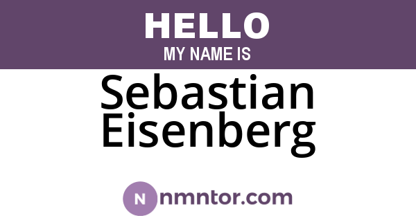 Sebastian Eisenberg