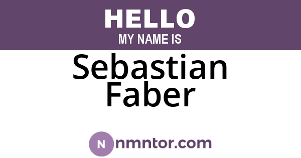 Sebastian Faber