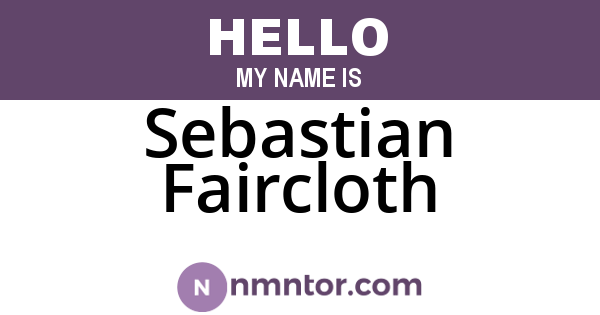 Sebastian Faircloth