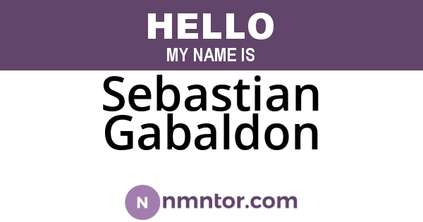 Sebastian Gabaldon